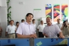 4廣告藝術實訓中心是學生創(chuàng)意迸發(fā)的地方，濮老師聽了介紹以后也陷入了短暫的思考